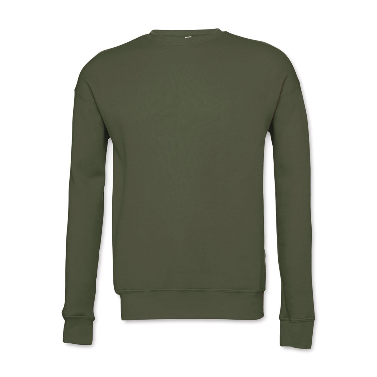 Bella + Canvas Unisex Sponge Fleece Drop Shoulder Sweatshirt - Military Green, X-Small